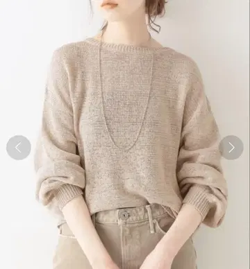새상품급 IENA 이에나 테이프 얀 루프 풀오버 썸머 니트 린넨