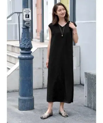 택 포함 새상품 STYLE DELI 롱 원피스 블랙 2 B956