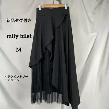 mily bilet 택 포함 새상품 아지메 플리츠 샤샤 스커트 M 블랙