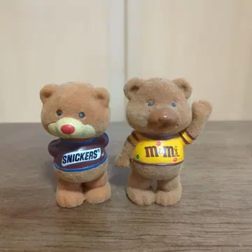 [희귀] 스니커즈 & M&M's 베어 피규어 세트 (빈티지)