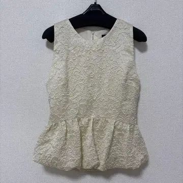 ZARA 슬리브리스 페플럼 탑 S 아이보리 새상품 미사용 택 포함