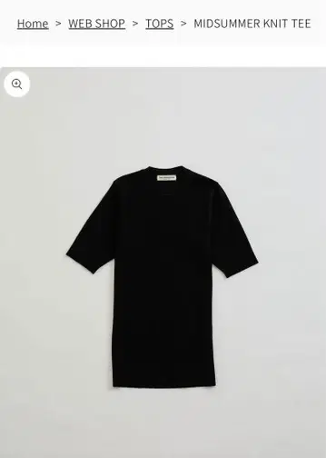 [3회 착용] Shinzone MIDSUMMER KNIT TEE 블랙