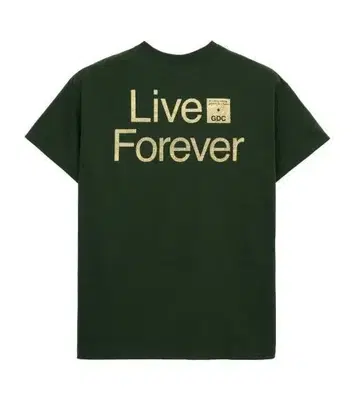 GDC Kinski Live Forever 티셔츠 그린 L