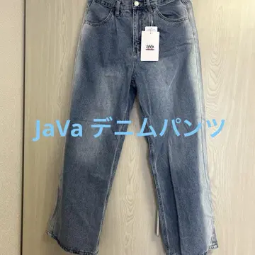JaVa 블리치 와이드 루즈 데님 팬츠