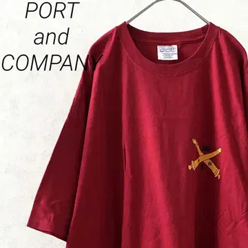 PORT and COMPANY 티셔츠 반팔 백 프린트 3L 빅 사이즈