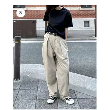 lindo 2턱 치노 팬츠 베이지