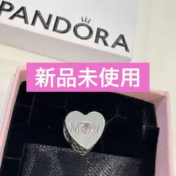 미사용 새상품 Pandora MOM 하트형 참 핑크 스톤