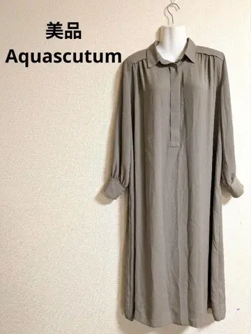 새상품급 Aquascutum 긴팔 셔츠 원피스