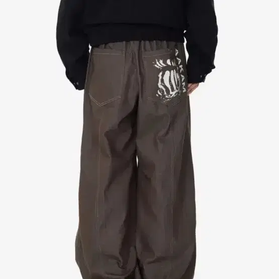 24AW Cristaseya BLACK DENIM TROUSERS