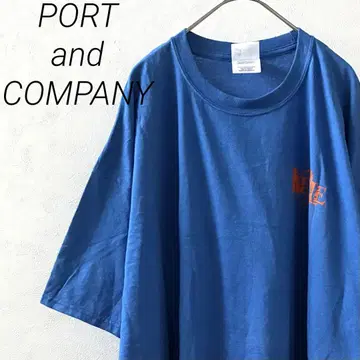 PORT and COMPANY 티셔츠 반팔 백 프린트 3L 빅 사이즈