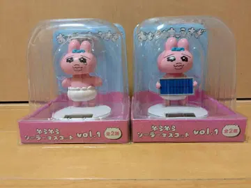 빤쮸토끼 흔들흔들 솔라 마스코트 2종 세트 배터리 불필요