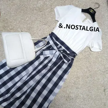 &.NOSTALGIA 체크 무늬 롱 스커트 M