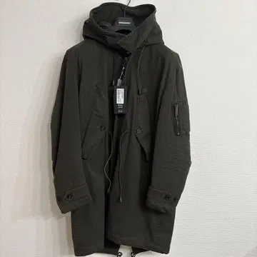 46 DSQUARED2 카키 모즈 코트 자켓