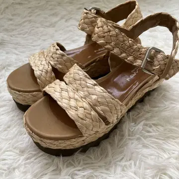 BALLARINI 발라리니 라피아 플랫폼 샌들 24cm