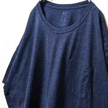프룻 오브 더 룸 무지 플레인 티셔츠 네이비 컬러 3XL 구제 의류