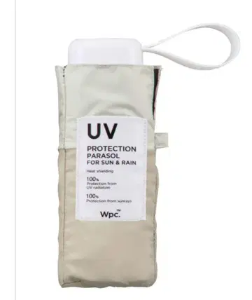 Wpc. UV 차단 접이식 우산 베이지 완전 차광 접이식 타이니 미니