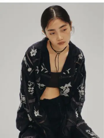 TODAYFUL 자수 패치워크 셔츠