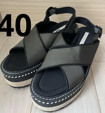 자라 크로스 스트랩 샌들 카키 40