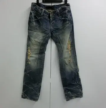 LUXURY NEW GENERATION 데미지 플레어 데님 팬츠