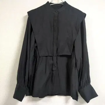 Adlumie kobe 프론트 오픈 블랙 긴팔 블라우스 아돌미에
