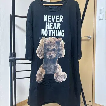 밀크 보이 NEVER HEAR NOTHING BEAR 티셔츠 블랙