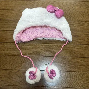 키티 푹신푹신 모자 폼폼 포함