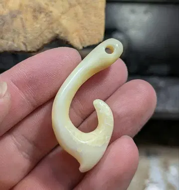 해마의 이빨 피쉬 후크 본 카빙 해마 이빨 뼈 뿔 소 뼈