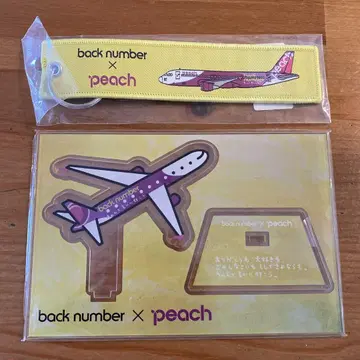 back number 굿즈 라이브 peach 콜라보 비행기