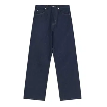다크 네이비 스트레이트 데님 팬츠 Aelfriceden