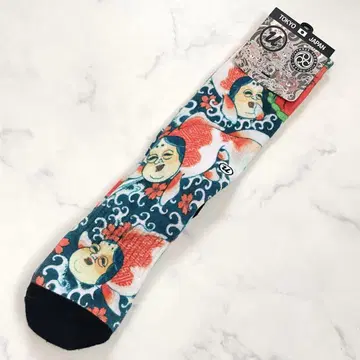 신상품 UBIQ "IREZUMI" SOCKS 아가메 금 삭스 양말 레어