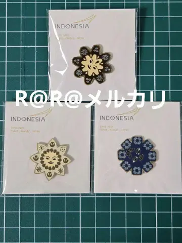 만박 인도네시아관 핑 배지 3개 세트 인도네시아 파빌리온