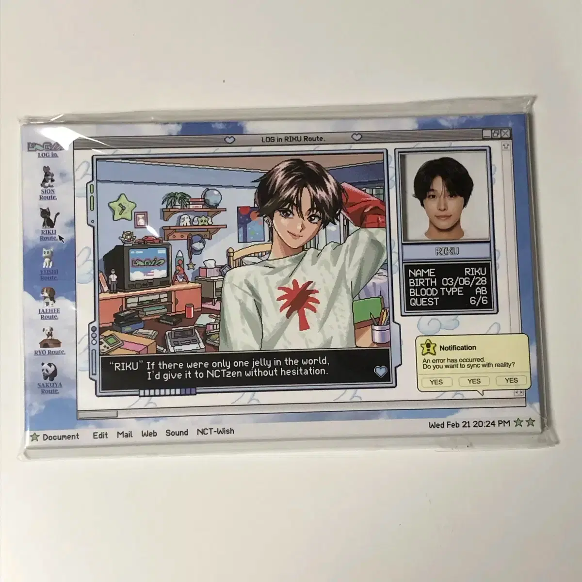 NCT | 엔시티 Sealed NCT Wish Asia Tour Login Photo Set Riku Poca