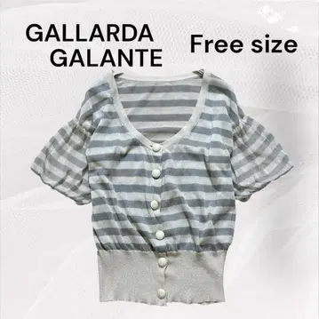 GALLARDA GALANTE 스트라이프 가디건 시어 가디건 F