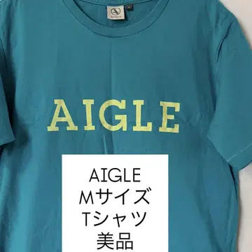 AIGLE 에글 로고 반팔 티셔츠 M 사이즈 터콰이즈