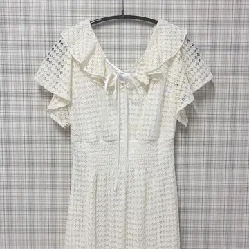 미셸 마카롱 레이스 프릴 원피스 XS