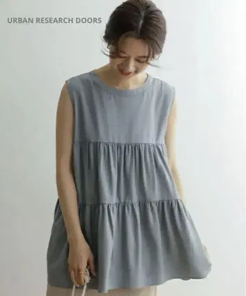 URBAN RESEARCH DOORS 티어드 슬리브리스 튜닉