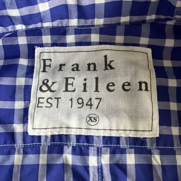 새상품급 FRANK&EILEEN 긴팔 셔츠 S 깅엄 론 헤르만