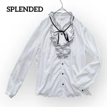 SPLENDED 프릴 블라우스 [11] 새상품급 리본 보타이 상의 오피스