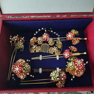 꽃 모티브 헤어콤 세트