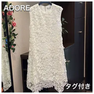 어도어 adore 원피스 36 화이트 레이스 새상품급
