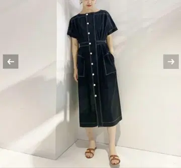 IENA 셔츠 원피스 블랙