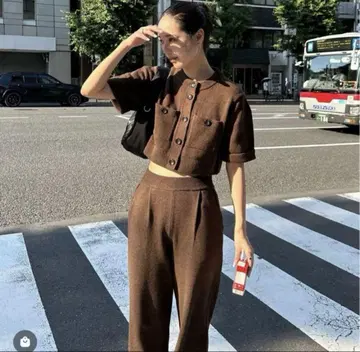 CLANE 클라네 HALF SLEEVE KNIT TOPS & PANTS