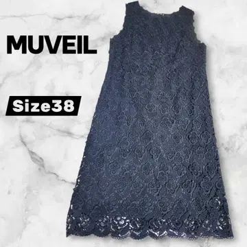 새상품급 MUVEIL 팬지 패턴 레이스 원피스 사이즈 38