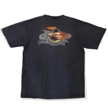 00s 빈티지 Hard Rock cafe 티셔츠 양면 페이드