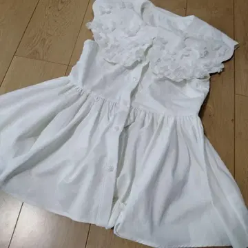 벌스데이 바쉬 미인 백화 게재 릴리 플라워 프릴 상의 페플럼