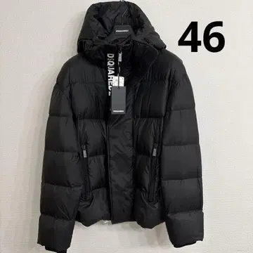46 DSQUARED2 로고 다운 자켓 블랙