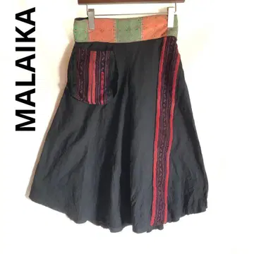 마라이카 malaika 플레어 가우초 팬츠 블랙