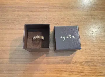 agete K10 다이아몬드 반지 9호