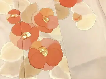 호몬기 손으로 그린 동백 순수 실크