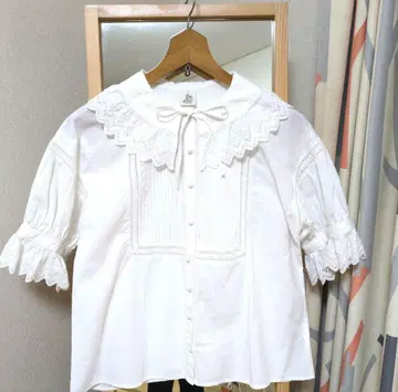 Dot and Stripes CHILD WOMAN 새로운 레이스 블라우스